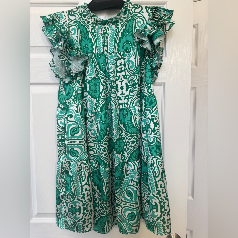 Green Paisley Dress